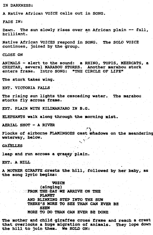 Page One: ‘The Lion King’ (1994)