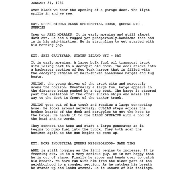 Page One: “A Most Violent Year” (2014)