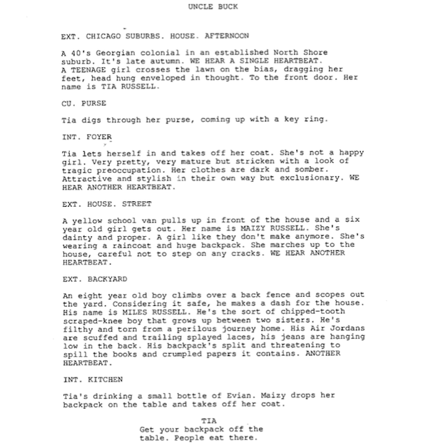 Page One: “Uncle Buck” (1989)