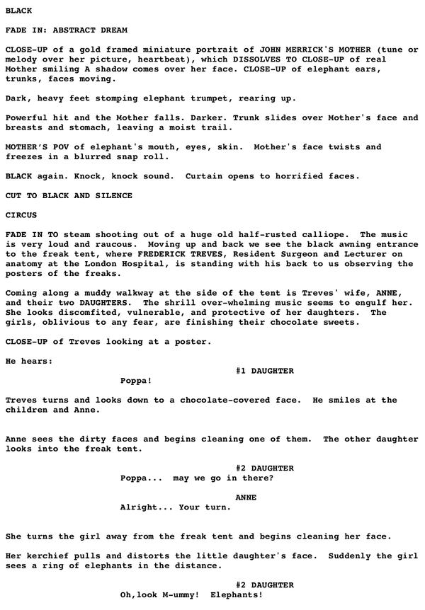 Page One: “The Elephant Man” (1980)