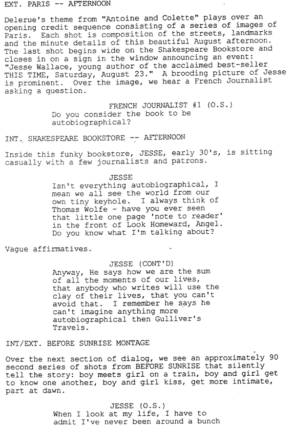 Page One: “Before Sunset” (2004)