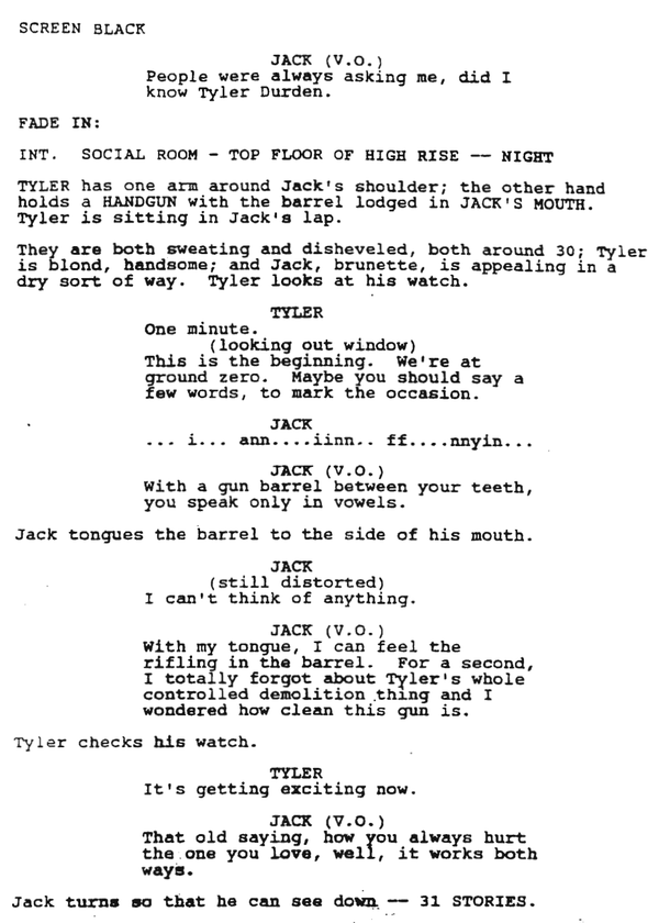 Page One: ‘Fight Club’ (1999)
