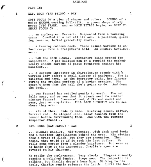 Page One: “Rain Man” (1988)