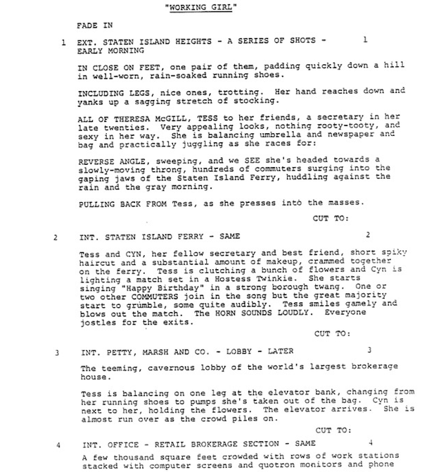 Page One: “Working Girl” (1988)