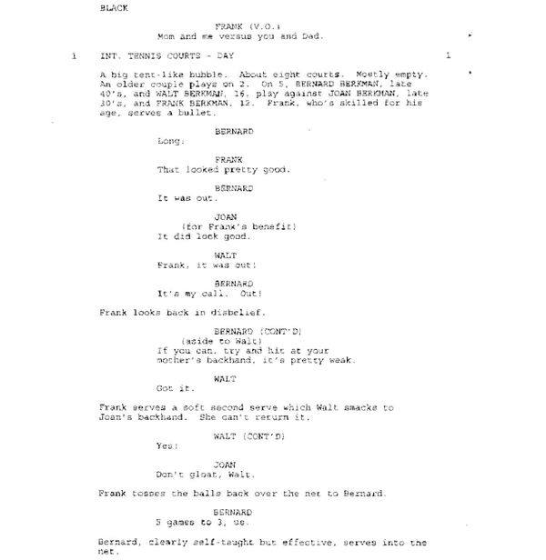 Page One: “The Squid and the Whale” (2005)