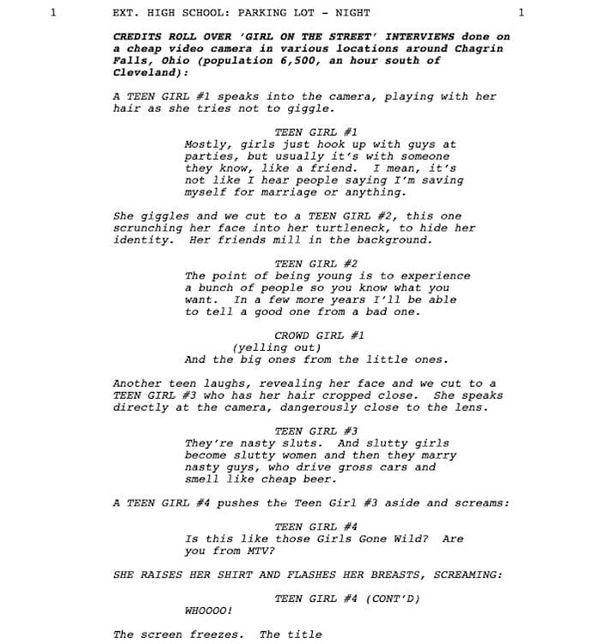 Page One: “Normal Adolescent Behavior” (2007)