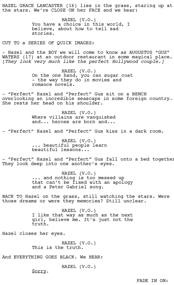 Page One: “The Fault in Our Stars” (2014)