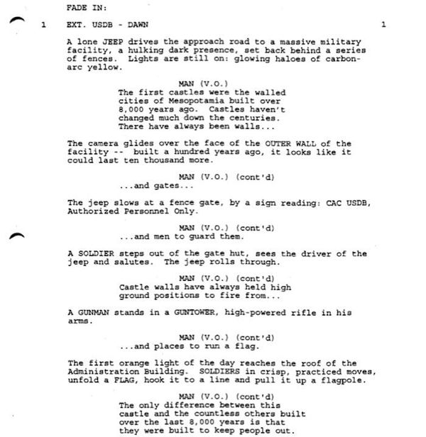 Page One: “The Last Castle” (2001)