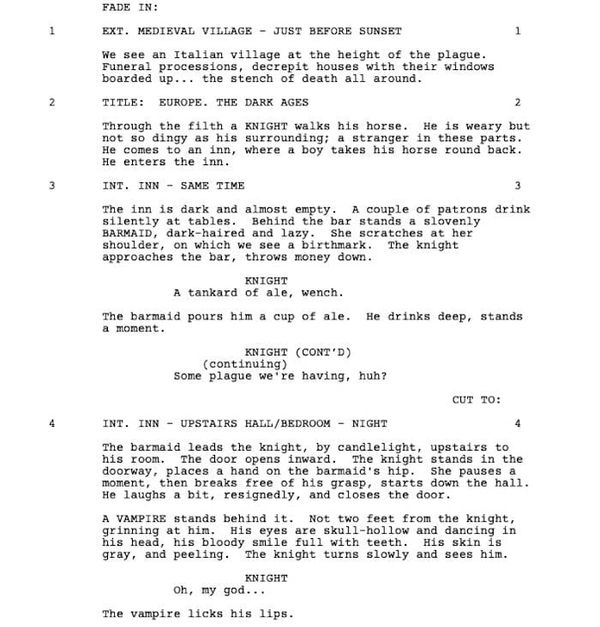 Page One: “Buffy the Vampire Slayer” (1992)