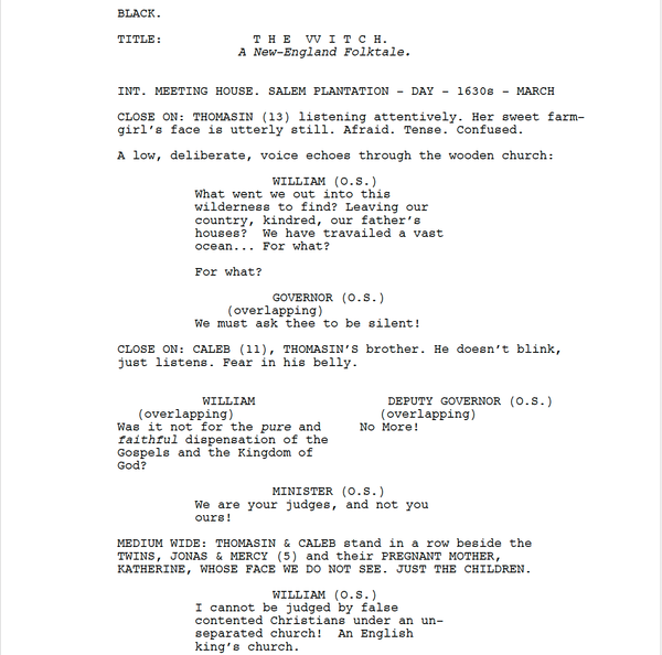 Page One: “The Witch” (2015)