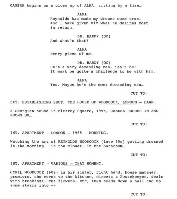 Page One: “Phantom Thread” (2017)
