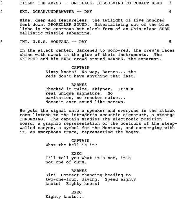 Page One: “The Abyss” (1989)