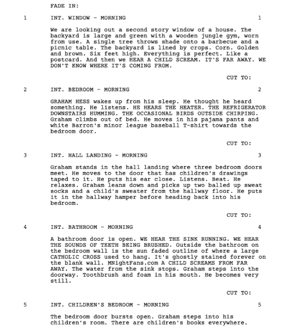 Page One: “Signs” (2002)