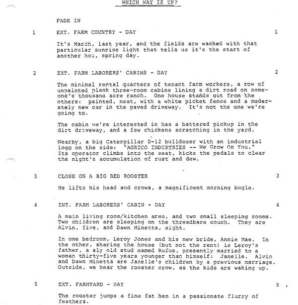 Page One: “Which Way Is Up?” (1977)