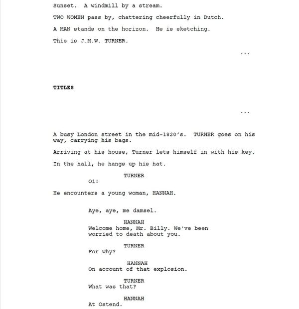 Page One: “Mr. Turner” (2014)