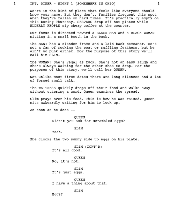 Page One: “Queen & Slim” (2019)