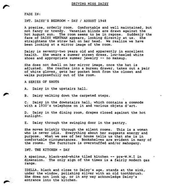 Page One: “Driving Miss Daisy” (1989)