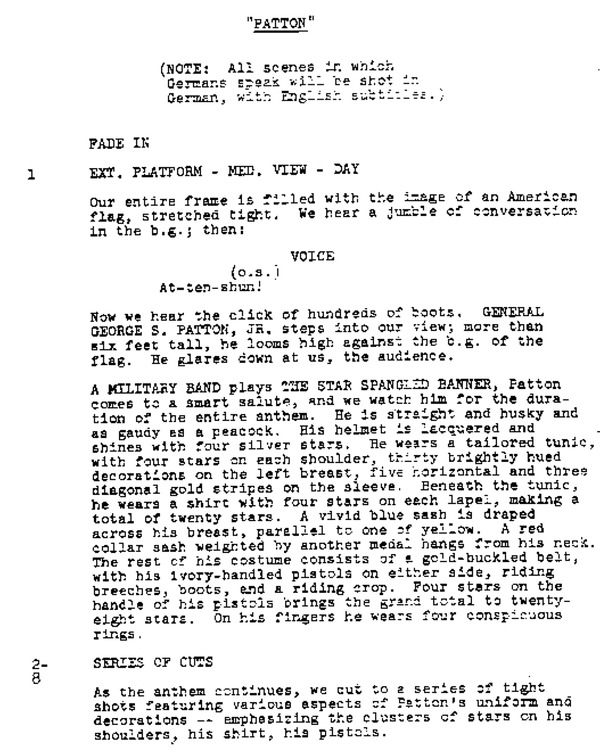 Page One: ‘Patton’ (1970)