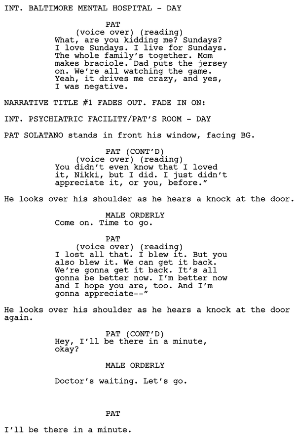Page One: “Silver Linings Playbook” (2012)