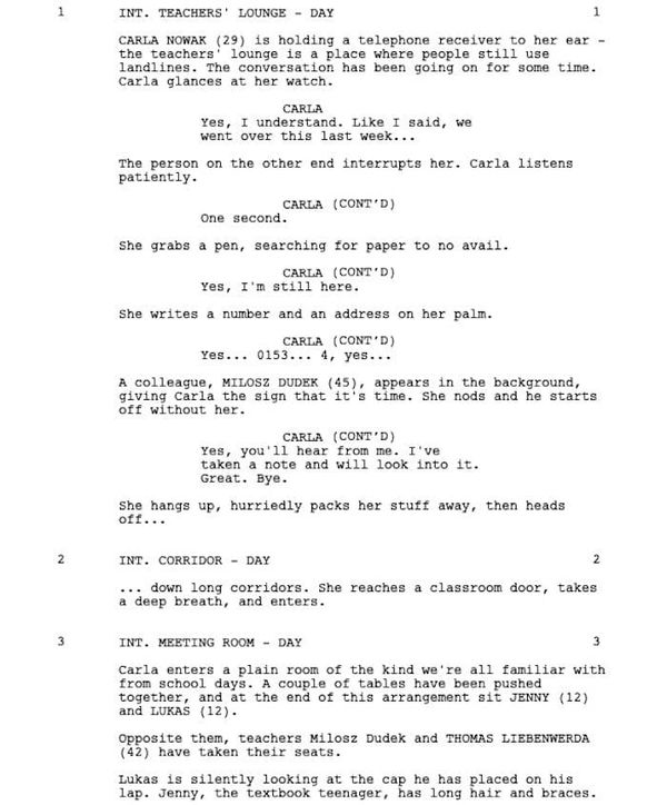 Page One: “The Teachers’ Lounge” (2023)
