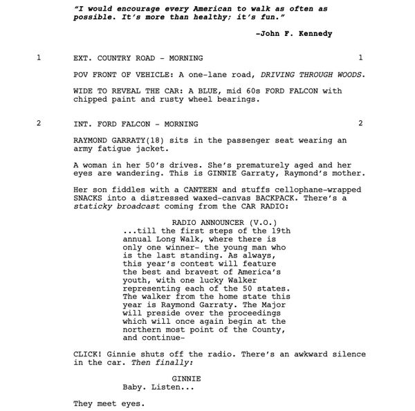 Page One: “The Long Walk” (2025)