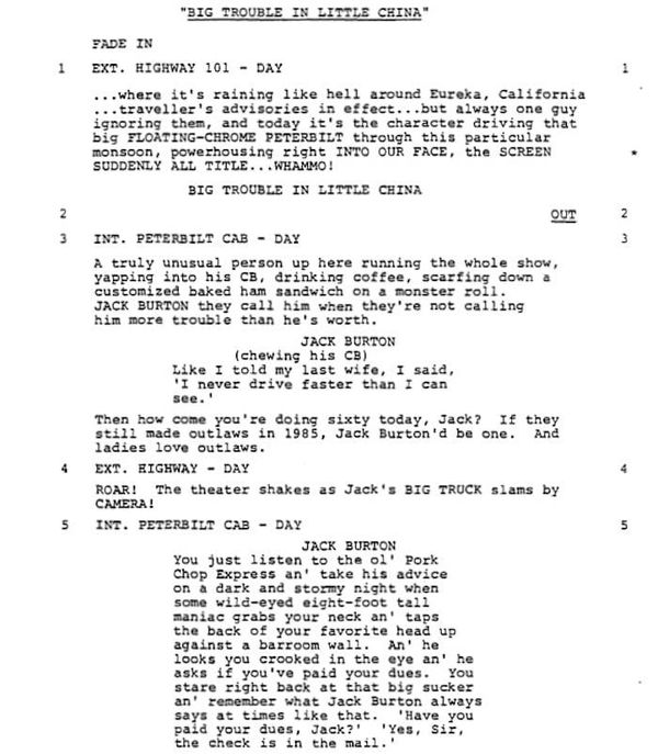 Page One: “Big Trouble in Little China” (1986)