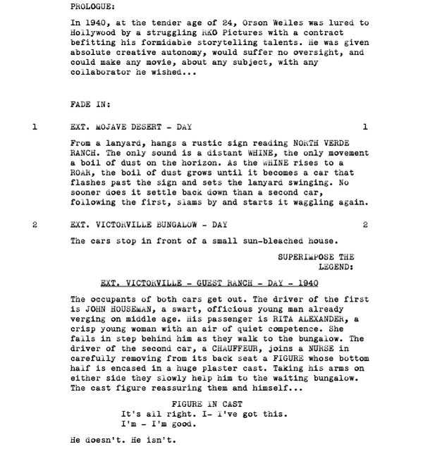 Page One: “Mank” (2020)