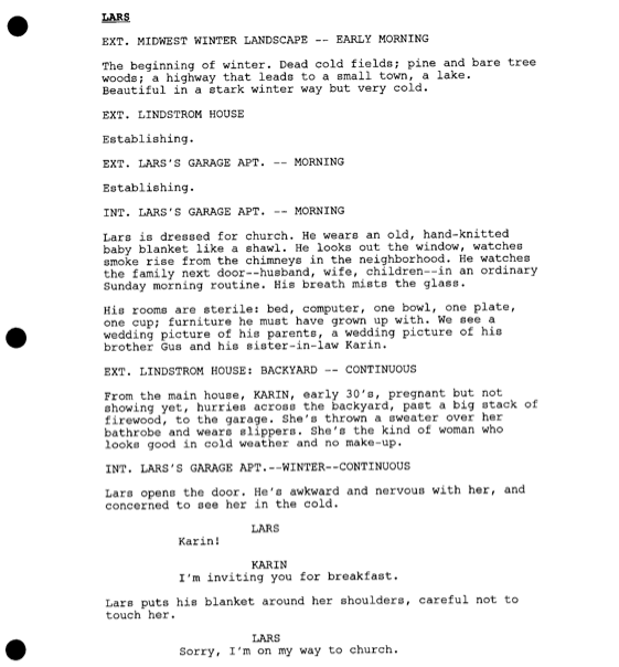 Page One: “Lars and the Real Girl” (2007)