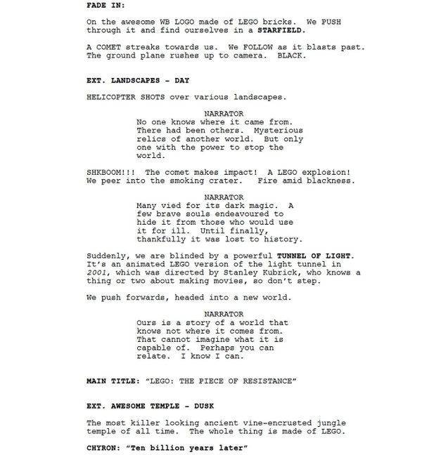 Page One: “The Lego Movie” (2014)