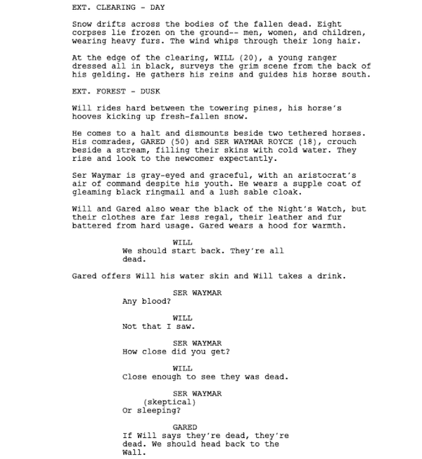 Page One: “Game of Thrones”