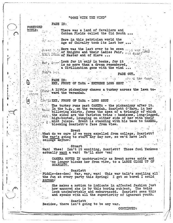 Page One: “Gone with the Wind” (1939)