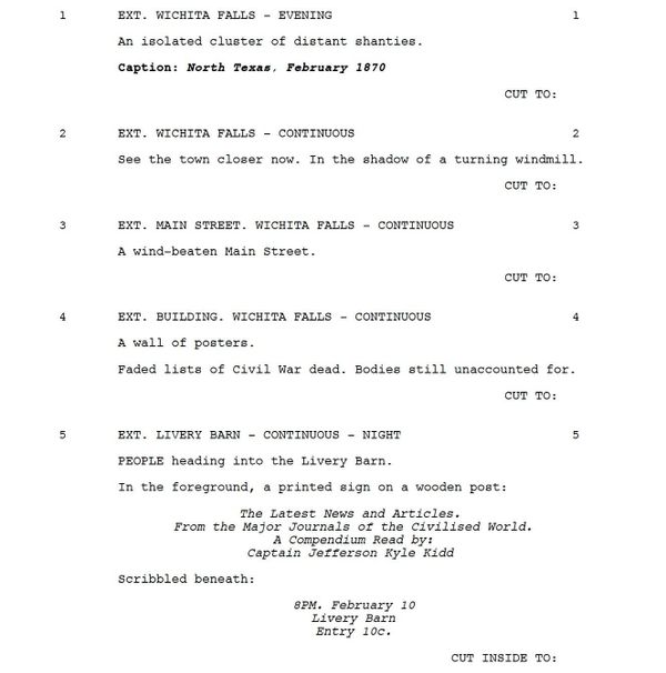 Page One: “News of the World” (2020)