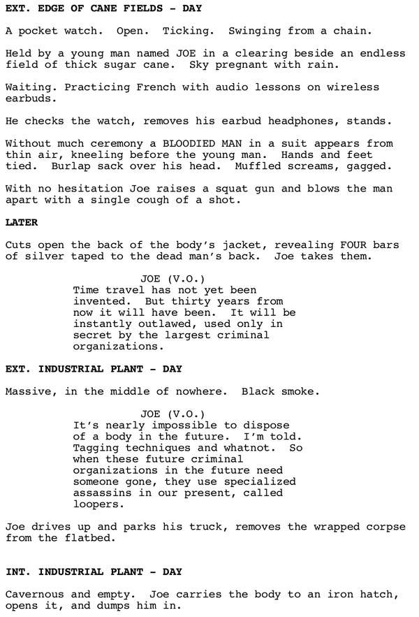 Page One: ‘Looper’ (2012)