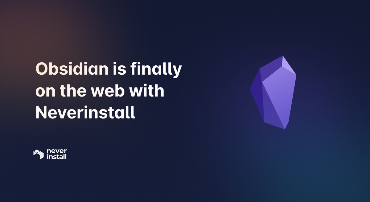 Obsidian on web