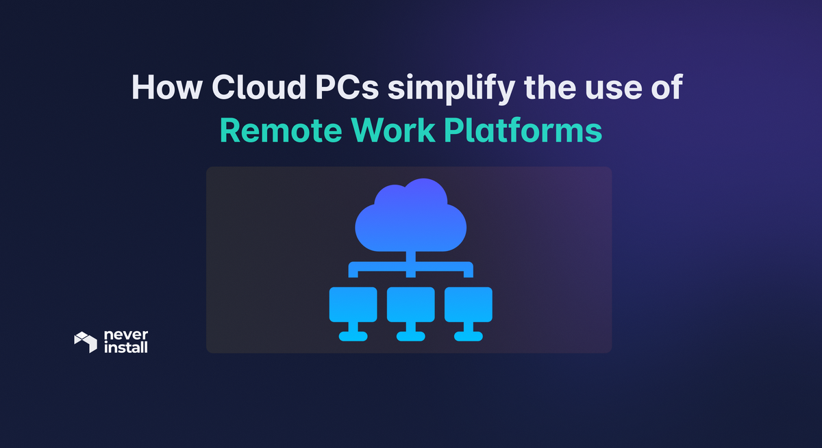 How Cloud PCs simplify the use of Remote Work Platforms