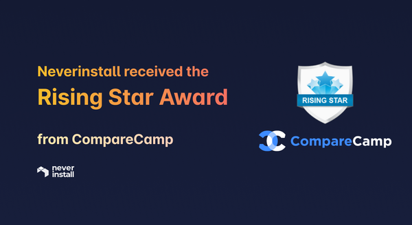 Neverinstall received the Rising Star Award from CompareCamp
