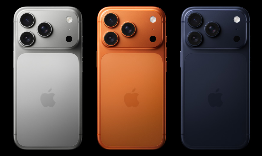 iPhone 17 Pro product shots in multiple colourways