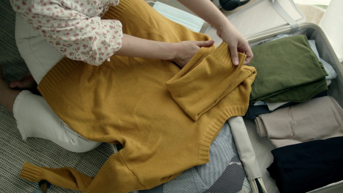 folding clothes. ditching synthetic, and switching to natural fabrics like bamboo.