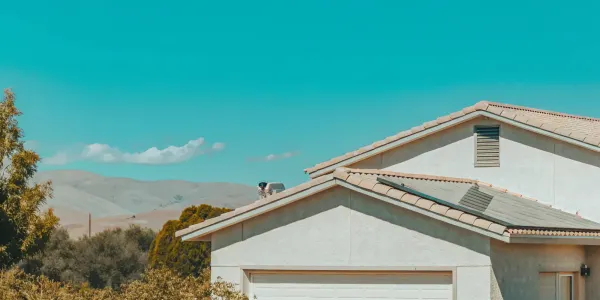 Home with wildfire insurance coverage.