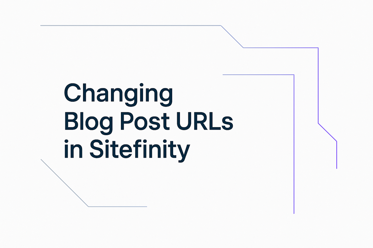 Changing Blog Post URLs Programmatically in Sitefinity