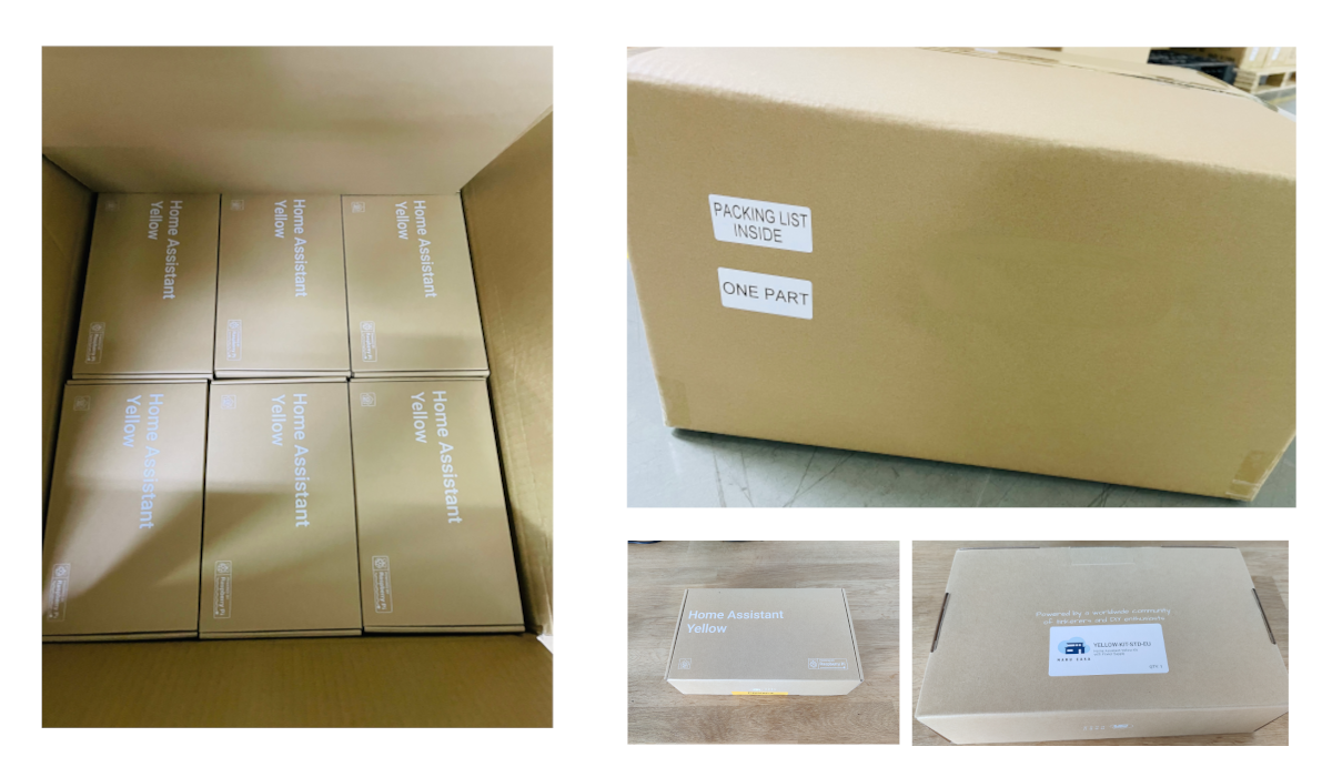 Showing some images for the shipping of the Yellow