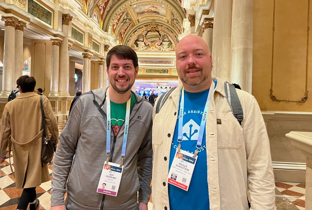 Photo of Jeff Geerling and Paulus Schoutsen in the Venetian.