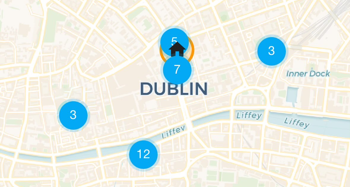 Home Assistant OS map page but with 40 people on it