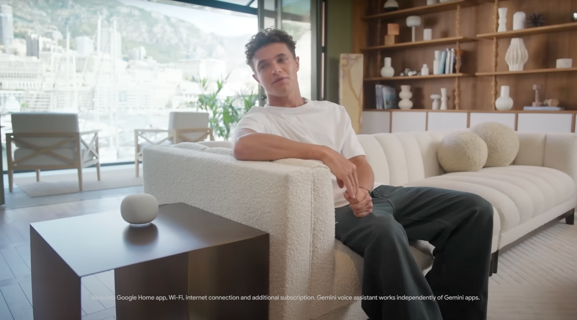 Google's new speaker in a Monaco apartment