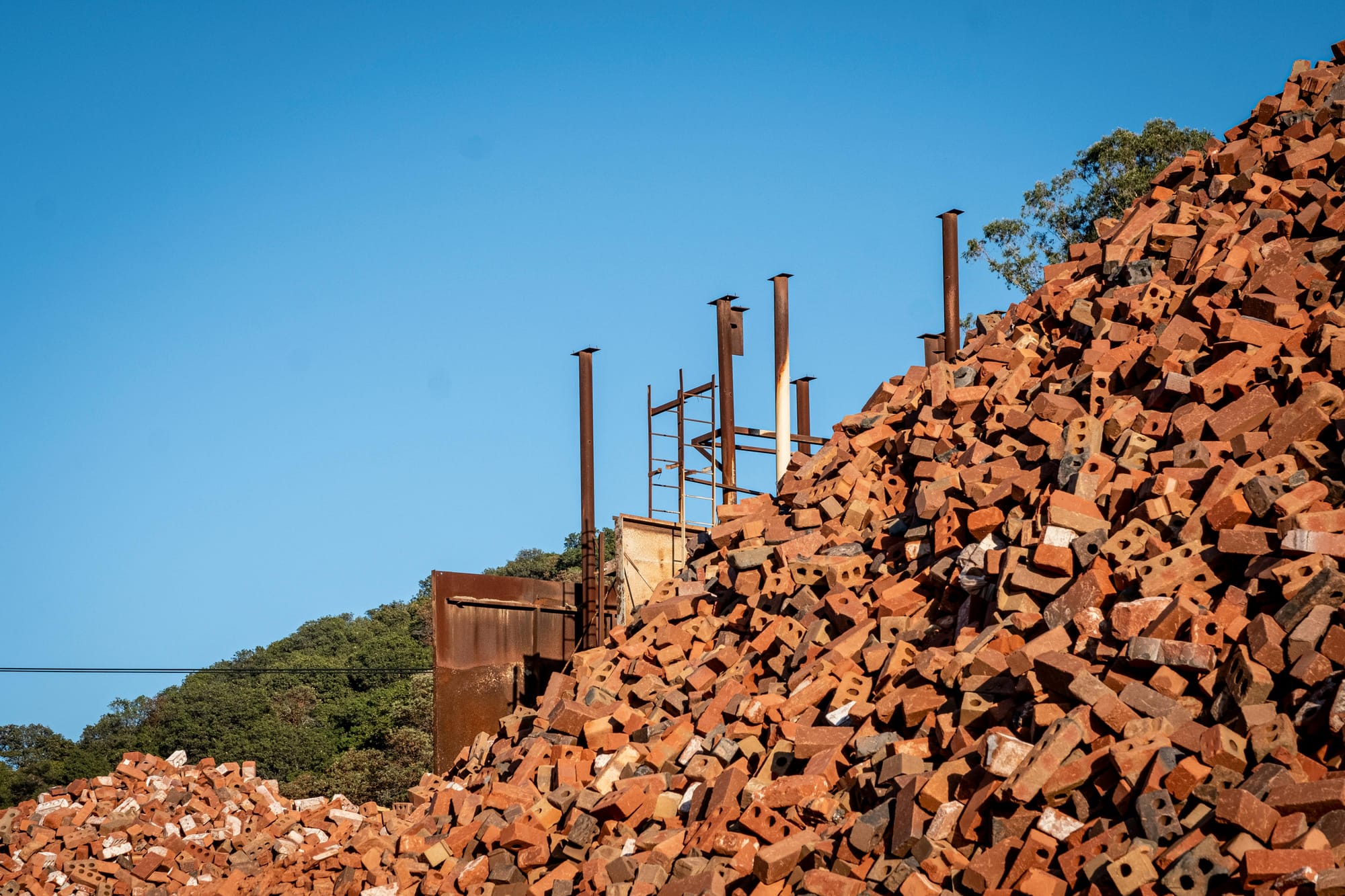 A pile of bricks representing the idea of mountains of 'bricked' smart devices