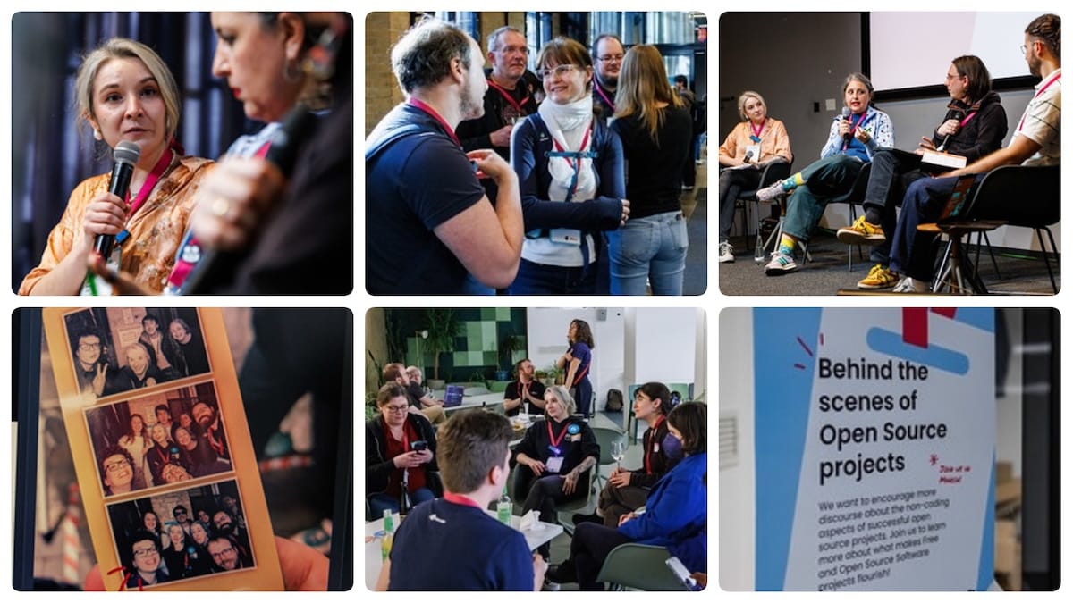 A selection of images from the FOSS Backstage event.