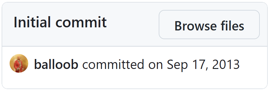 A screenshot of the first Home Assistant commit on GitHub.