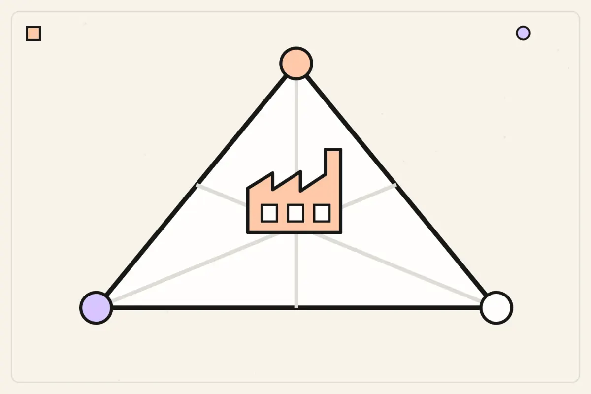 Illustration éditoriale — Content factory : créer du contenu à grande échelle