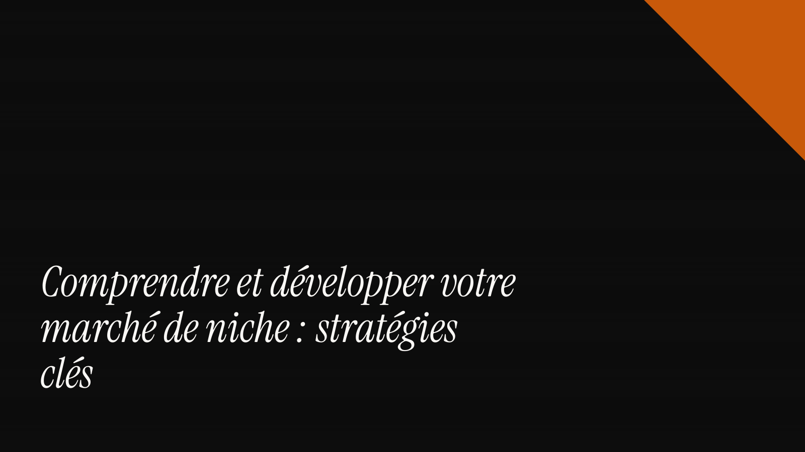 Comprendre et développer votre marché de niche : stratégies clés