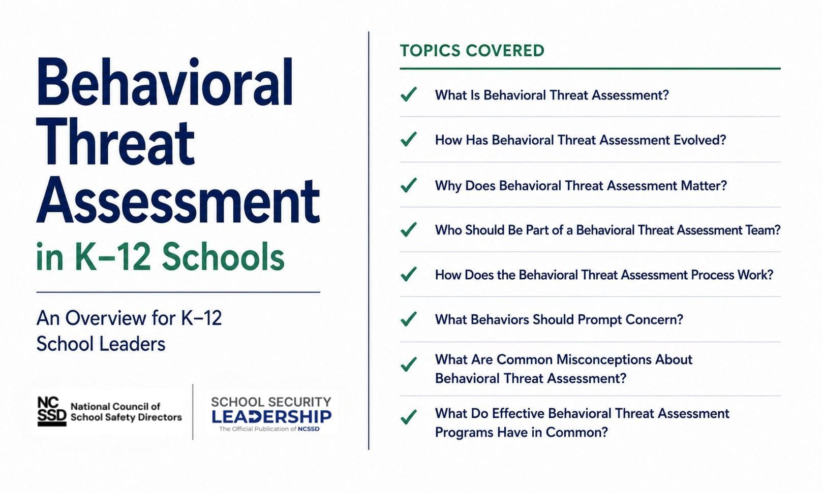 Topic Hub: Behavioral Threat Assessment in K-12 Schools
